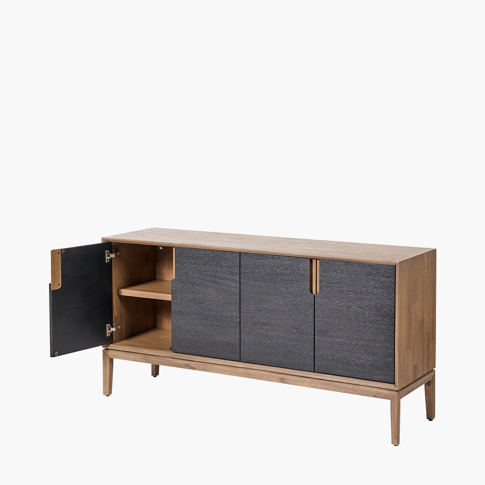 Gio Black & Natural Acacia Wood Sideboard